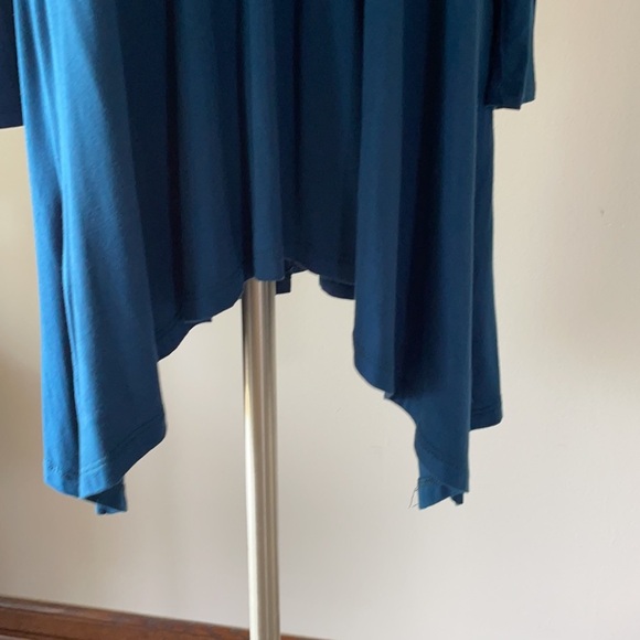 GIBSON LATIMER COLD SHOULDER LONG SLEEVE ASYMMETRICAL-STRETCH TUNIC SZ large - Picture 4 of 9